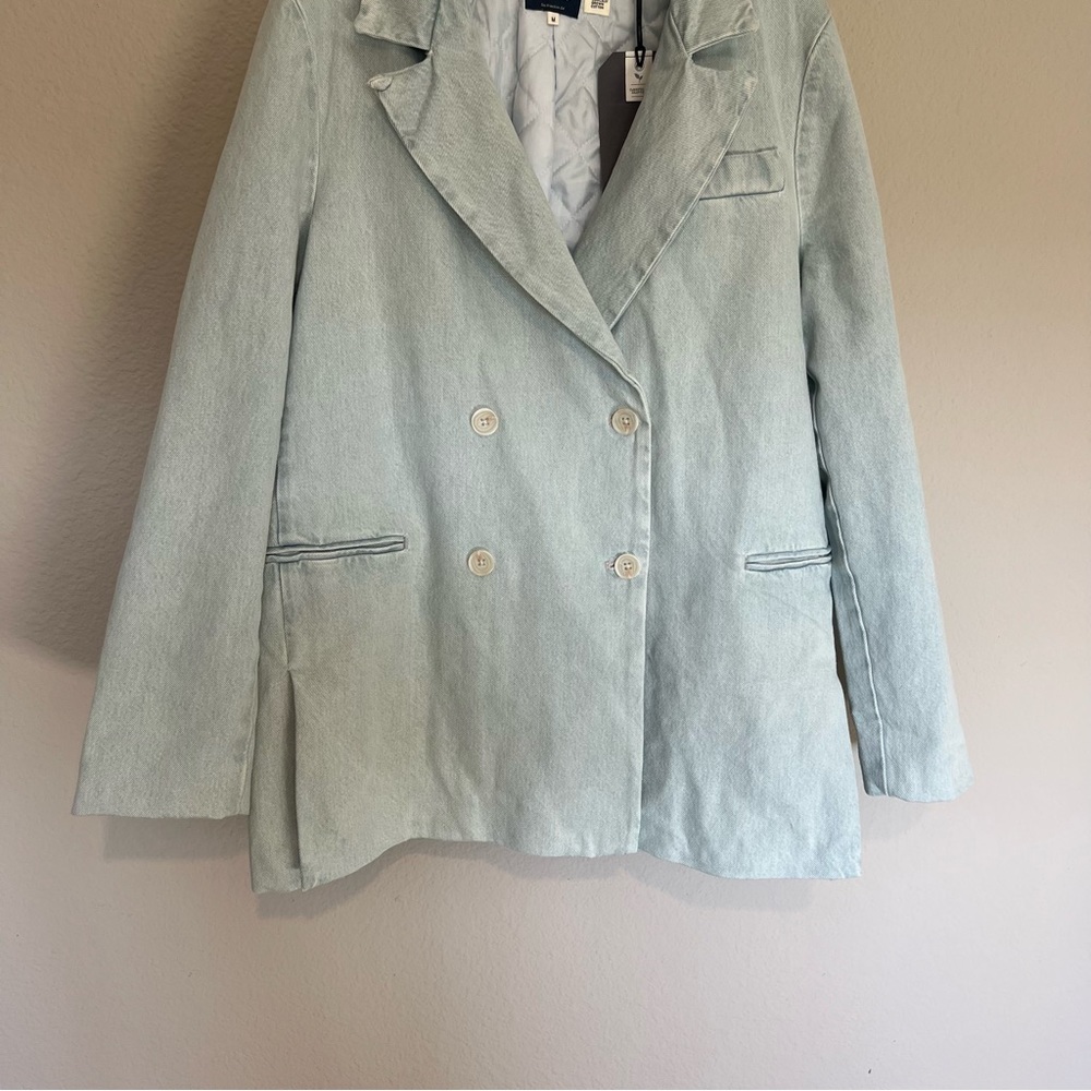 NWT Levi’s made & crafted light wash denim quilted sports coat blazer - Picture 9 of 16